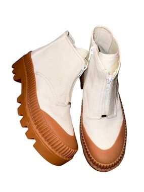 Free People SILENT D Zip-Up Lug Sole Platform Desert Boots